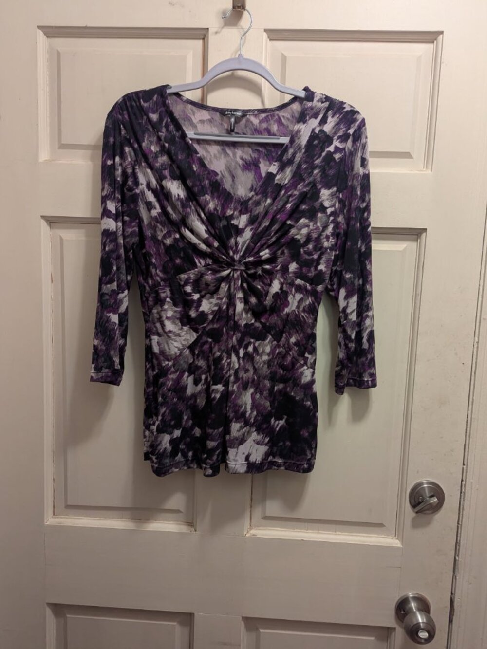 Top purples, gray & white size large